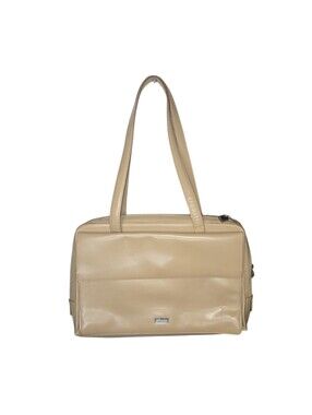 Vintage Moschino Beige Leather Shoulder Bag - Heart Charm Detail
